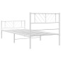 vidaXL Estructura cama metal con cabecero y pie cama blanca 90x190 cm vidaXL Estructura cama metal con cabecero y pie cama blanca 90x190 cm