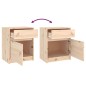 vidaXL Mesitas de noche 2 uds madera maciza de pino 40x31x50 cm vidaXL Mesitas de noche 2 uds madera maciza de pino 40x31x50 cm