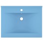 vidaXL Lavabo de lujo con grifo cerámica 60x46 cm azul claro vidaXL Lavabo de lujo con grifo cerámica 60x46 cm azul claro
