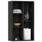 vidaXL Estantería/Aparador madera contrachapada negro 50x25x80 cm vidaXL Estantería/Aparador madera contrachapada negro 50x25x80 cm