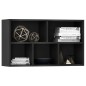 vidaXL Estantería/Aparador madera contrachapada negro 50x25x80 cm vidaXL Estantería/Aparador madera contrachapada negro 50x25x80 cm