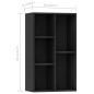 vidaXL Estantería/Aparador madera contrachapada negro 50x25x80 cm vidaXL Estantería/Aparador madera contrachapada negro 50x25x80 cm