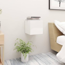 vidaXL Mesita de noche madera de ingeniería blanca 30,5x30x30 cm