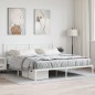 vidaXL Estructura de cama de metal con cabecero blanco 183x213 cm