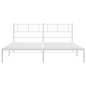 vidaXL Estructura de cama de metal con cabecero blanco 183x213 cm