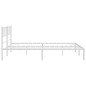 vidaXL Estructura de cama de metal con cabecero blanco 183x213 cm