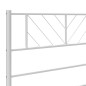 vidaXL Estructura de cama de metal con cabecero blanco 183x213 cm