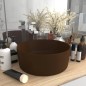 vidaXL Lavabo de lujo redondo cerámica marrón oscuro mate 40x15 cm vidaXL Lavabo de lujo redondo cerámica marrón oscuro mate 40x15 cm