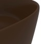 vidaXL Lavabo de lujo redondo cerámica marrón oscuro mate 40x15 cm vidaXL Lavabo de lujo redondo cerámica marrón oscuro mate 40x15 cm