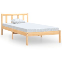 vidaXL Estructura de cama madera maciza de pino 90x190 cm