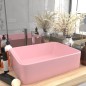 vidaXL Lavabo de lujo de cerámica rosa mate 41x30x12 cm vidaXL Lavabo de lujo de cerámica rosa mate 41x30x12 cm