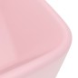 vidaXL Lavabo de lujo de cerámica rosa mate 41x30x12 cm vidaXL Lavabo de lujo de cerámica rosa mate 41x30x12 cm