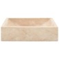 vidaXL Lavabo de mármol crema con brillo 45x30x12 cm