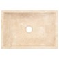 vidaXL Lavabo de mármol crema con brillo 45x30x12 cm