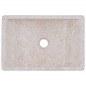 vidaXL Lavabo de mármol crema con brillo 45x30x12 cm