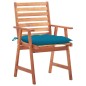 vidaXL Sillas comedor de jardín 3 uds madera maciza acacia y cojines vidaXL Sillas comedor de jardín 3 uds madera maciza acacia y cojines