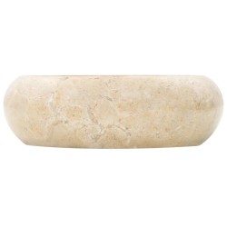 vidaXL Lavabo de mármol crema 40x12 cm