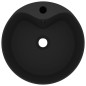 vidaXL Lavabo lujoso con rebosadero cerámica negro mate 36x13 cm vidaXL Lavabo lujoso con rebosadero cerámica negro mate 36x13 cm