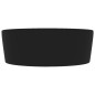 vidaXL Lavabo lujoso con rebosadero cerámica negro mate 36x13 cm vidaXL Lavabo lujoso con rebosadero cerámica negro mate 36x13 cm
