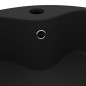 vidaXL Lavabo lujoso con rebosadero cerámica negro mate 36x13 cm vidaXL Lavabo lujoso con rebosadero cerámica negro mate 36x13 cm