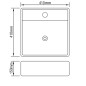 vidaXL Lavabo con rebosadero 41x41x15 cm cerámica dorado vidaXL Lavabo con rebosadero 41x41x15 cm cerámica dorado