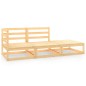 vidaXL Juego de muebles de jardín 3 piezas madera maciza de pino vidaXL Juego de muebles de jardín 3 piezas madera maciza de pino