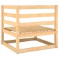 vidaXL Juego de muebles de jardín 3 piezas madera maciza de pino vidaXL Juego de muebles de jardín 3 piezas madera maciza de pino