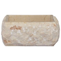 vidaXL Lavabo crema mármol 30x30x13 cm