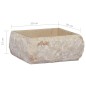 vidaXL Lavabo crema mármol 30x30x13 cm vidaXL Lavabo crema mármol 30x30x13 cm