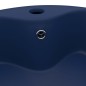vidaXL Lavabo lujo con rebosadero cerámica azul oscuro mate 36x13 cm vidaXL Lavabo lujo con rebosadero cerámica azul oscuro mate 36x13 cm