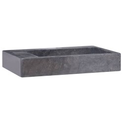 vidaXL Lavabo mármol negro 58x39x10 cm
