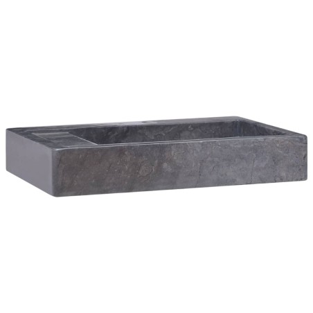 vidaXL Lavabo mármol negro 58x39x10 cm