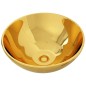 vidaXL Lavabo 32,5x14 cm cerámica dorado vidaXL Lavabo 32,5x14 cm cerámica dorado