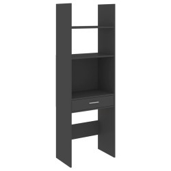 vidaXL Estantería de madera contrachapada gris 60x35x180 cm