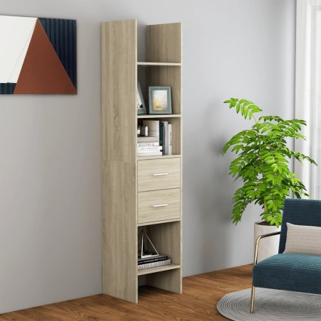 vidaXL Estantería madera contrachapada color roble Sonoma 40x35x180 cm