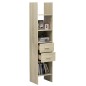 vidaXL Estantería madera contrachapada color roble Sonoma 40x35x180 cm vidaXL Estantería madera contrachapada color roble Sonoma 40x35x180 cm
