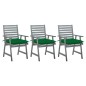 vidaXL Sillas comedor de jardín 3 uds madera maciza acacia y cojines vidaXL Sillas comedor de jardín 3 uds madera maciza acacia y cojines