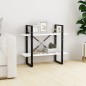vidaXL Estantería de 2 niveles madera contrachapada blanco 80x30x70 cm vidaXL Estantería de 2 niveles madera contrachapada blanco 80x30x70 cm