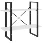 vidaXL Estantería de 2 niveles madera contrachapada blanco 80x30x70 cm vidaXL Estantería de 2 niveles madera contrachapada blanco 80x30x70 cm