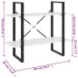 vidaXL Estantería de 2 niveles madera contrachapada blanco 80x30x70 cm vidaXL Estantería de 2 niveles madera contrachapada blanco 80x30x70 cm