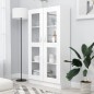 vidaXL Vitrina de madera contrachapada blanco 82,5x30,5x150 cm vidaXL Vitrina de madera contrachapada blanco 82,5x30,5x150 cm