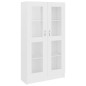 vidaXL Vitrina de madera contrachapada blanco 82,5x30,5x150 cm vidaXL Vitrina de madera contrachapada blanco 82,5x30,5x150 cm