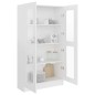 vidaXL Vitrina de madera contrachapada blanco 82,5x30,5x150 cm vidaXL Vitrina de madera contrachapada blanco 82,5x30,5x150 cm
