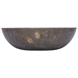 vidaXL Lavabo gris mármol Ø40x12 cm