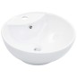 vidaXL Lavabo con rebosadero 46,5x18 cm cerámica blanco vidaXL Lavabo con rebosadero 46,5x18 cm cerámica blanco