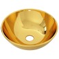 vidaXL Lavabo 28x10 cm cerámica dorado vidaXL Lavabo 28x10 cm cerámica dorado