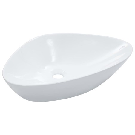 vidaXL Lavabo 58,5x39x14 cm cerámica blanco