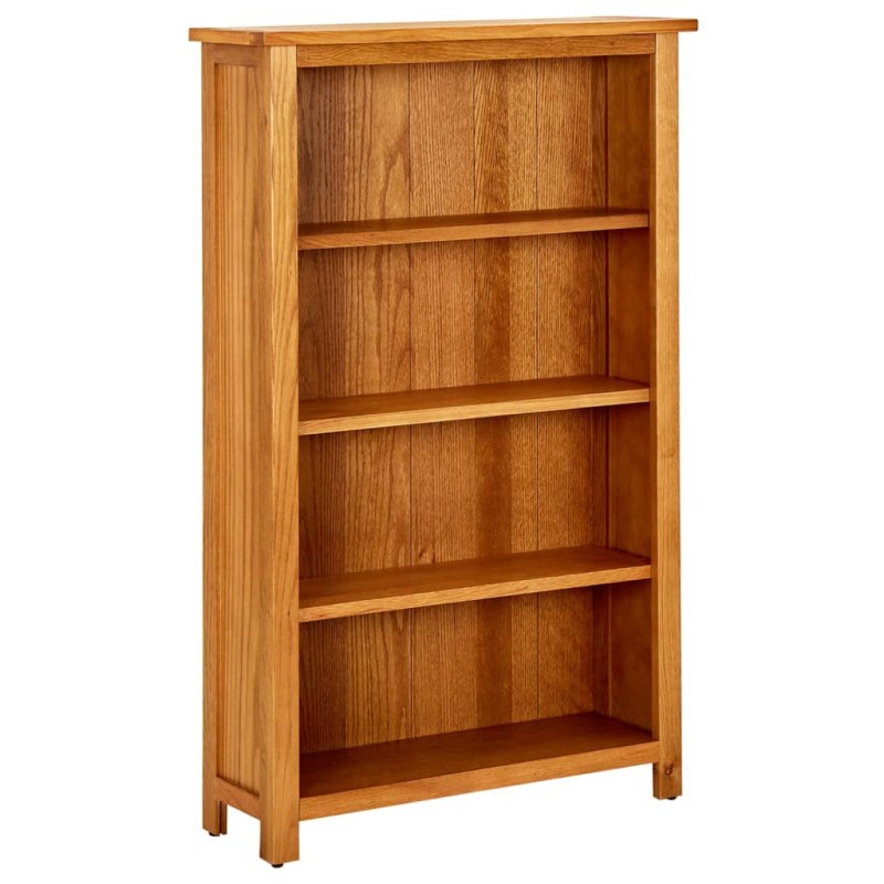 vidaXL Estantería de 4 niveles de madera maciza de roble 70x22x110 cm vidaXL Estantería de 4 niveles de madera maciza de roble 70x22x110 cm
