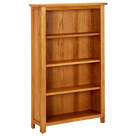 vidaXL Estantería de 4 niveles de madera maciza de roble 70x22x110 cm