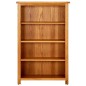 vidaXL Estantería de 4 niveles de madera maciza de roble 70x22x110 cm vidaXL Estantería de 4 niveles de madera maciza de roble 70x22x110 cm